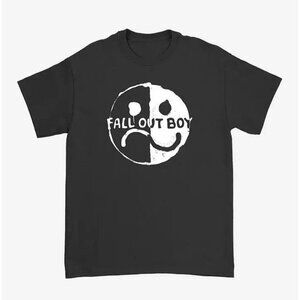 FALL OUT BOY Men's Fall Out Boy Smile Frown T-Shirt Size XXL In Black